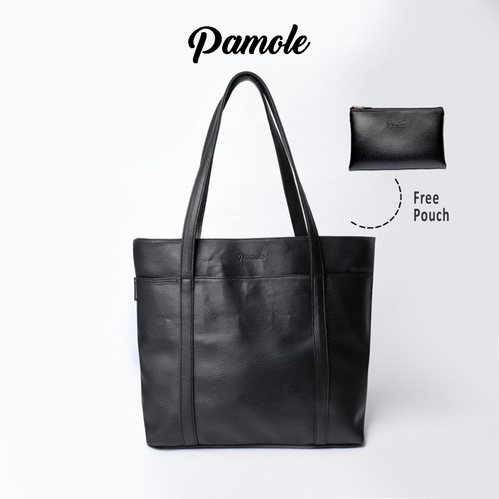 PAMOLE - TAS TOTE BAG WANITA PENUTUP RESLETING - NIENA SERIES