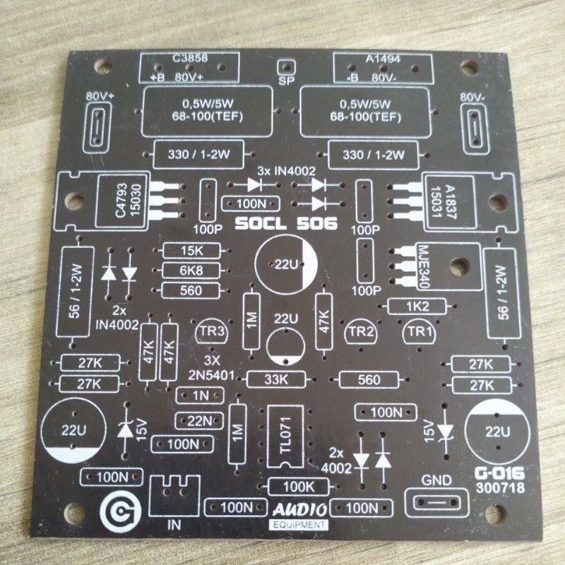 PCB driver power amplifier Super OCL SOCL 506