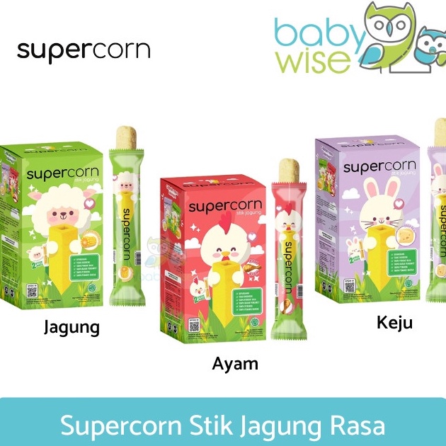 

➴Harga Murah➨ Supercorn Stik Jagung Rasa Non MSG 10gr M75