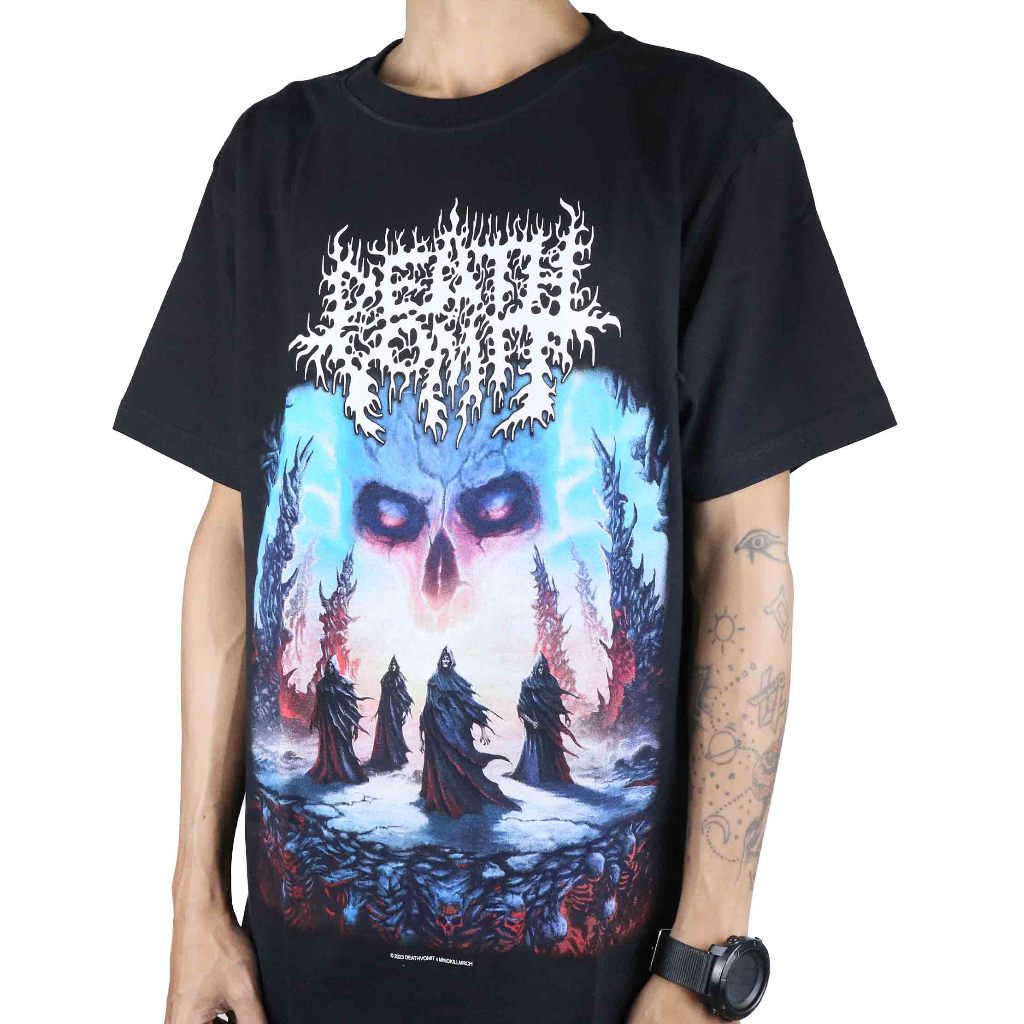 Metalgear merch Original Death Vomit - Deepest Hell Tshirt Kaos pria Original 100%