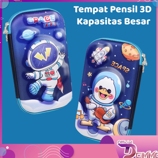 

[KODE WFPEJ] DOMMO - D6135 Kotak Pensil / Kotak Pencil Anak / Tempat Pensil Anak Gambar 3D Waterproof / Kotak Tempat Alat Tulis