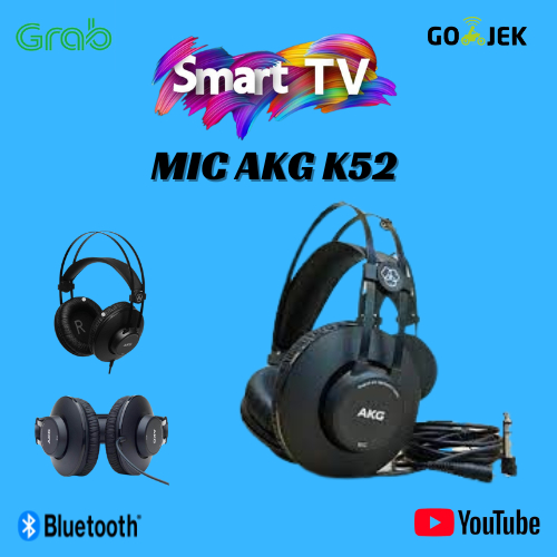 HEADPHONE AKG K52 / K 52 / K-52 PROFFESIONAL DRIVERS HI-FI LISTENING RESMI AKG
