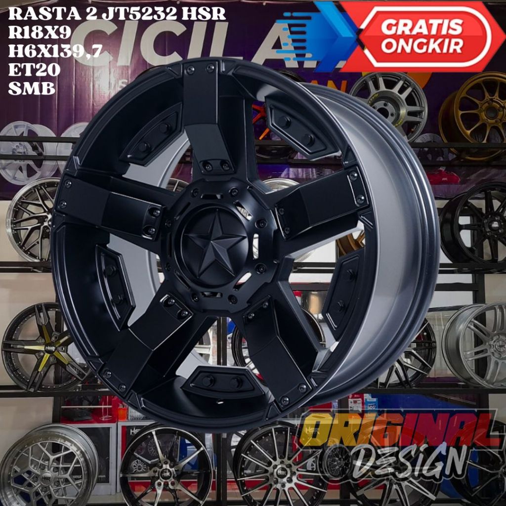 Velg Mobil Ring 18 HSR RASTA 2 R18 UNTUK PAJERO FORTUNER DMUX COLORADO