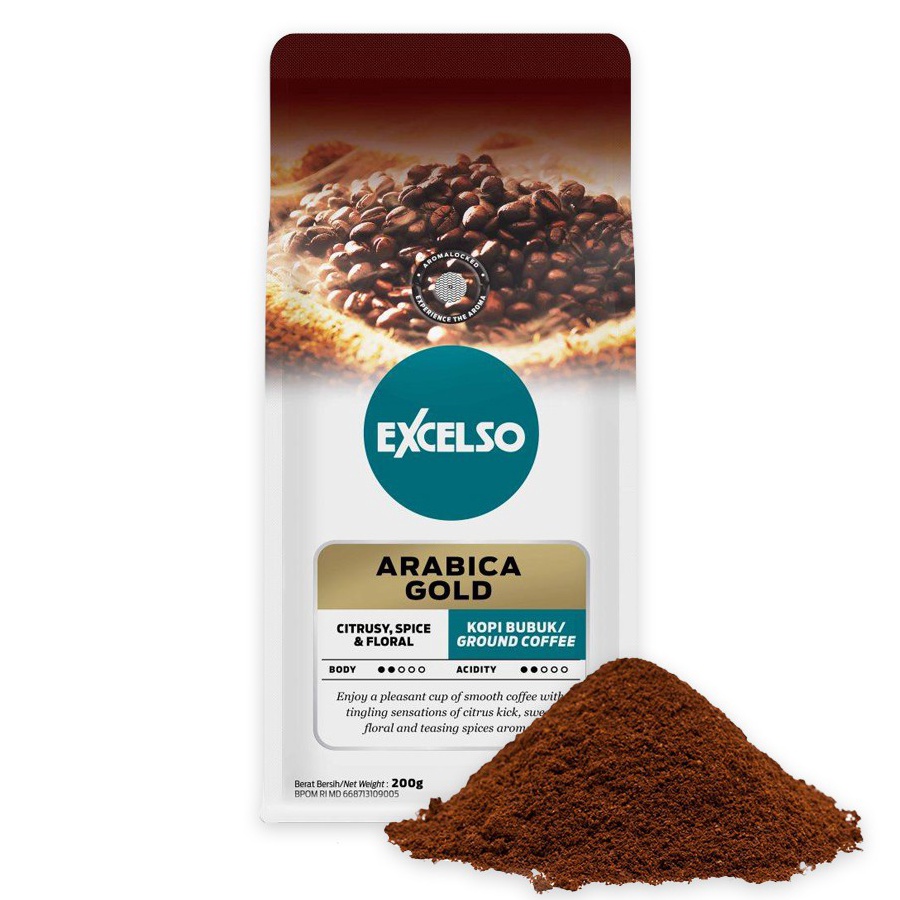 

[KODE BDS08] Excelso Kopi Arabica Gold Bubuk 200G