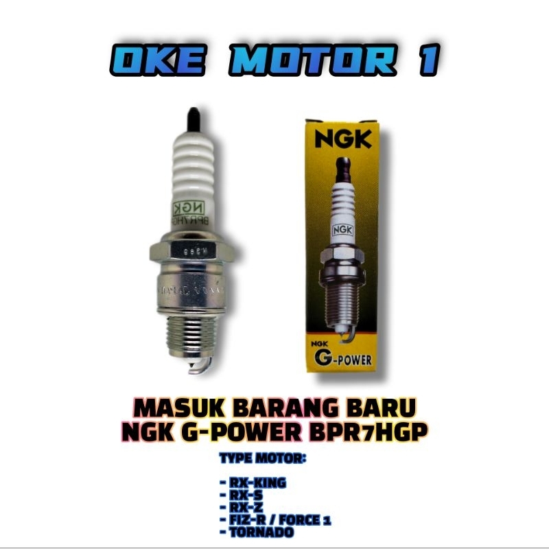 BUSI NGK G-POWER PLATINUM BP7HGP RX KING-RXS-RXZ-FIZR-FORCE1-TORNADO