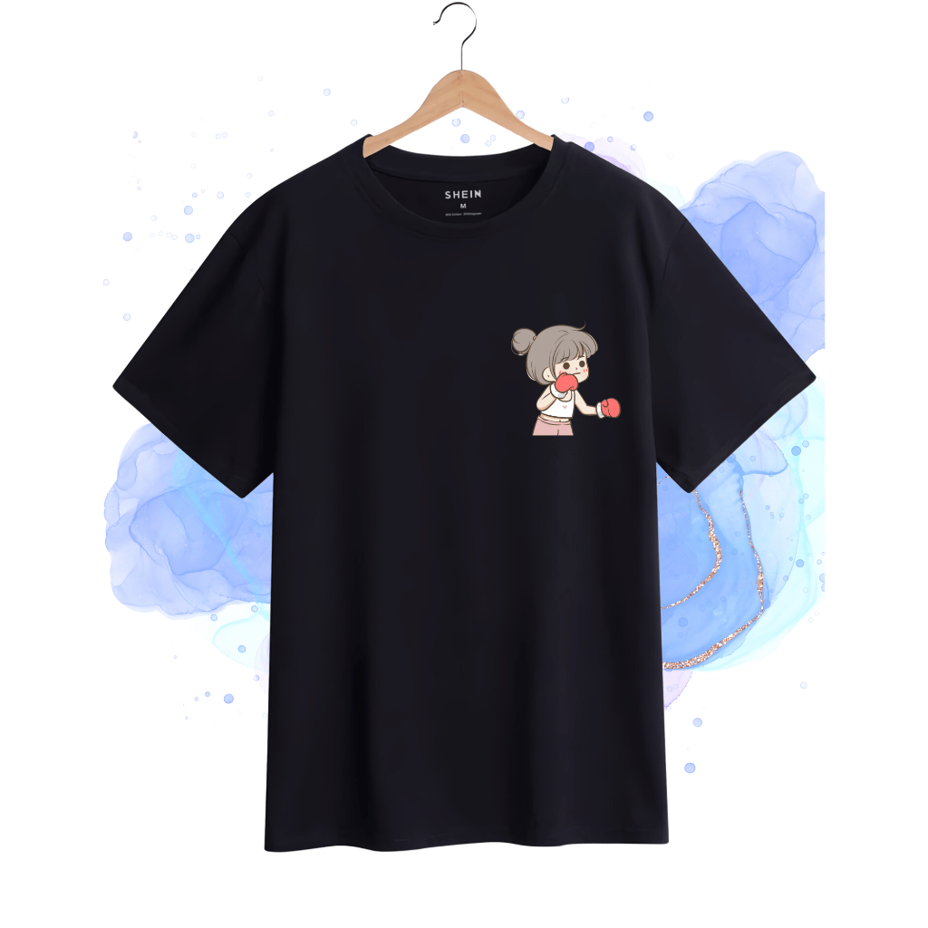 Baju Kaos Couple Pasangan Boxing Baju Couple Lengan Pendek Baju Atasan Wanita (336)