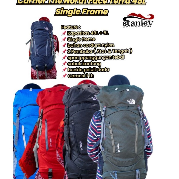 [KODE QSAT8] Tas gunung Elektra 48 atau 48L up 55L garansi jahit setahun , elektra 45L 45 liter , pr