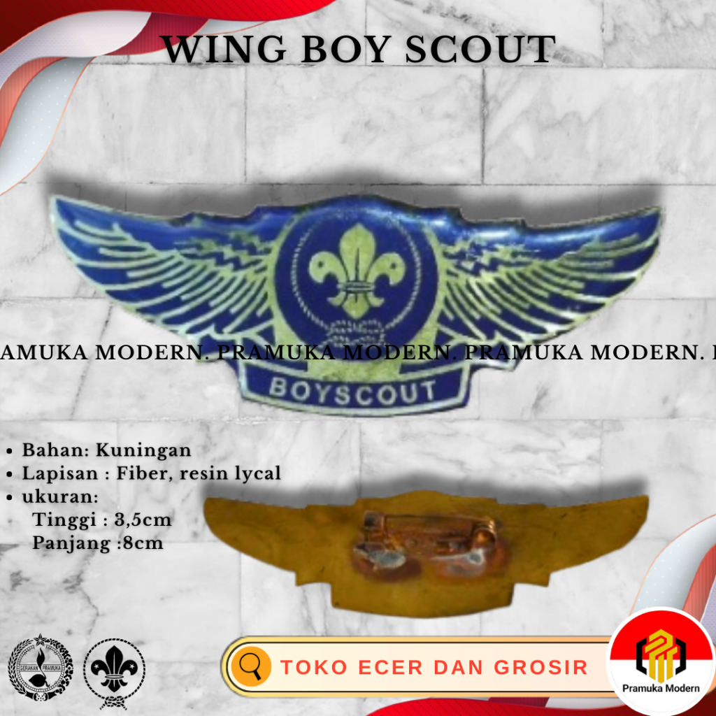 Wing boy scout / wings boyscout / pin boyscout logam lapis resin