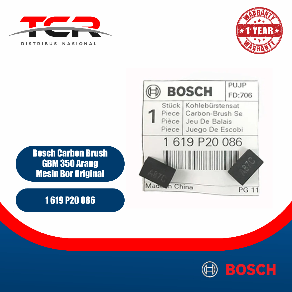 Bosch Carbon Brush GBM 350 / Arang Mesin Bor [1619P20086]