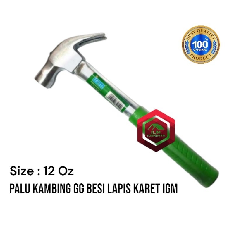 PALU KAMBING PIPA BESI 12 OZ GG KARET IGM MAGNET 12OZ