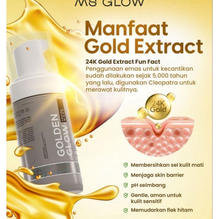 [KODE 78NCB] sabun ms glow / face wash ms glow / golden glow face wash ms glow / toner ms glow