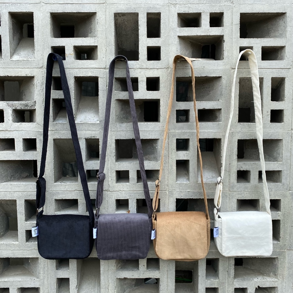 - CORDUROY HAKO BAG / TAS SELEMPANG PRIA WANITA CORDUROY / SLING BAG KANVAS / TAS CORDUROY