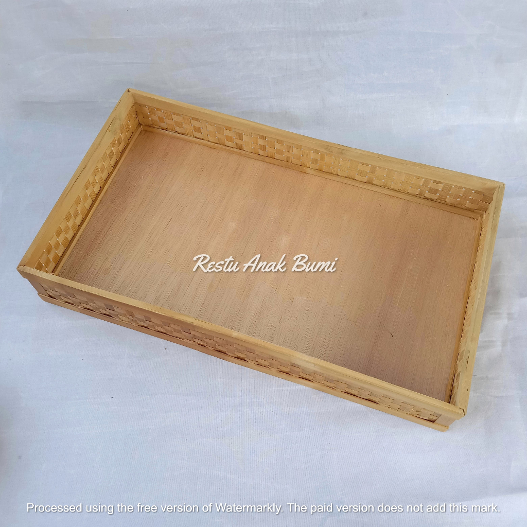 Box Kotak wadah Tumpeng 60cm x 35cm | Nyiru bambu premium | Tampah Anyaman Bambu Kotak  | Tambir Bam