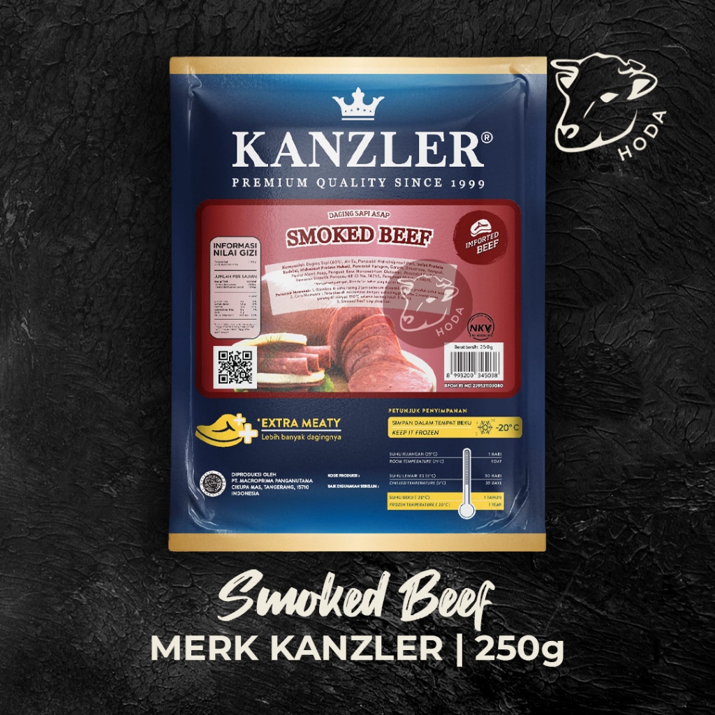 

Kanzler Smoked Beef Premium / Daging Sapi Asap Kanzler 250gr