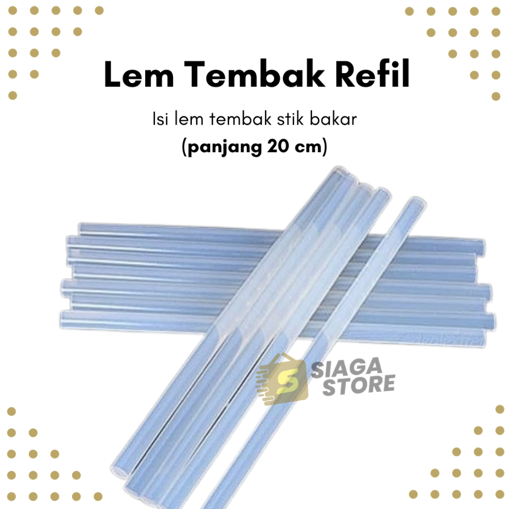 

Isi Lem Tembak Refil 20 cm Refil Perekat Lilin Stik Bakar