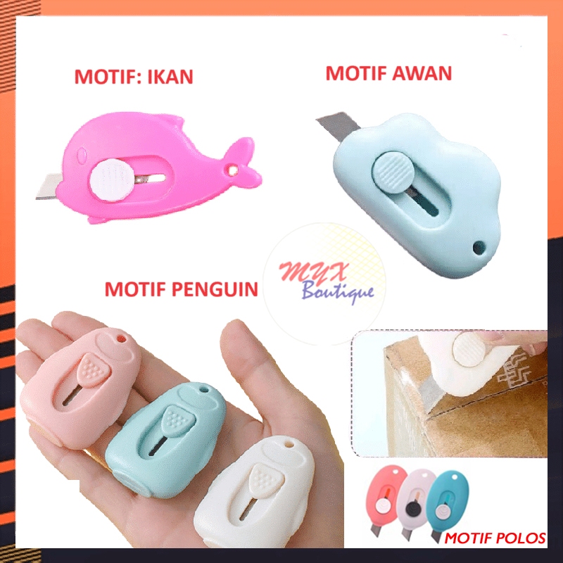 

MOTIF - PISAU CUTTER MINI ALAT BANTU POTONG KERTAS PORTABLE SERBAGUNA TRAVEL KARAKTER PEMBUKA PAKET AMPLOP MYX_Boutique