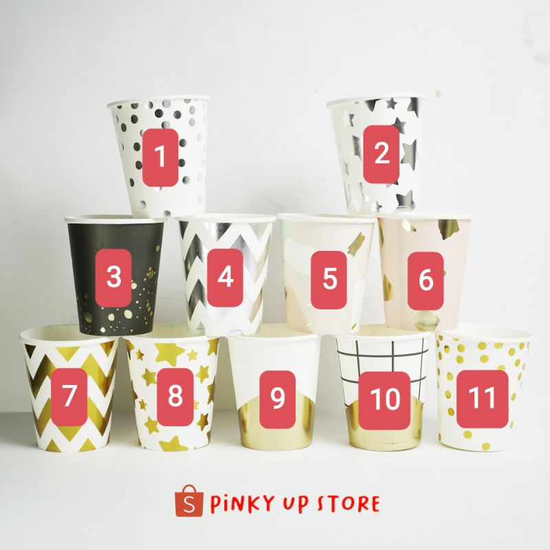 GELAS CUP/PAPPER CUP/GELAS CUP MOTIF(isi 10pcs)