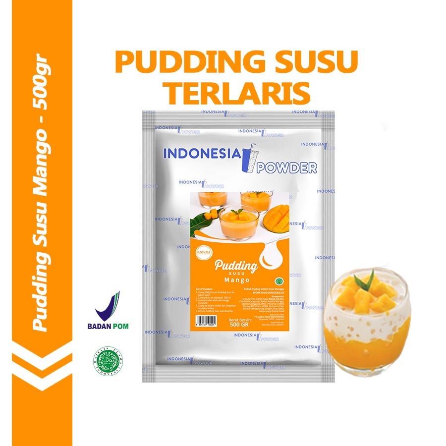 

[PUDDING] Pudding Susu Mix Gula Rasa Mangga / Mango 500 Gr Puding Sutra Dessert Instant Omura Powder