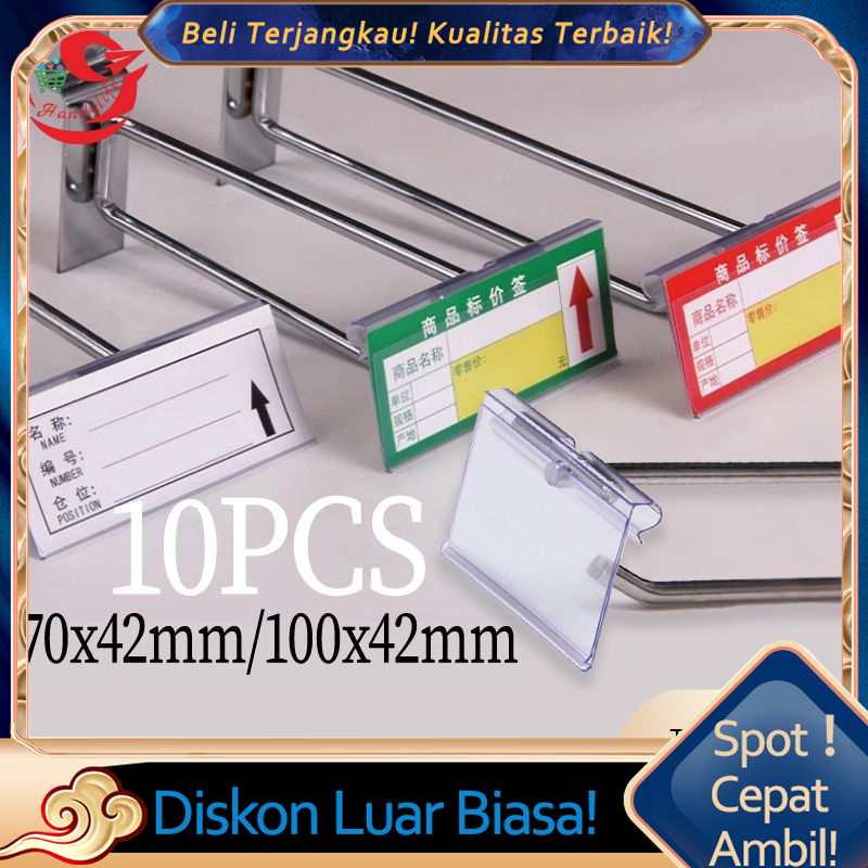 

10 Pcs Label Harga Price Tag Holder Plastik Pvc Price Tag Card Name Etalase Double Hook: Solusi Untuk Menyimpan Dan Mengenalkan Harga