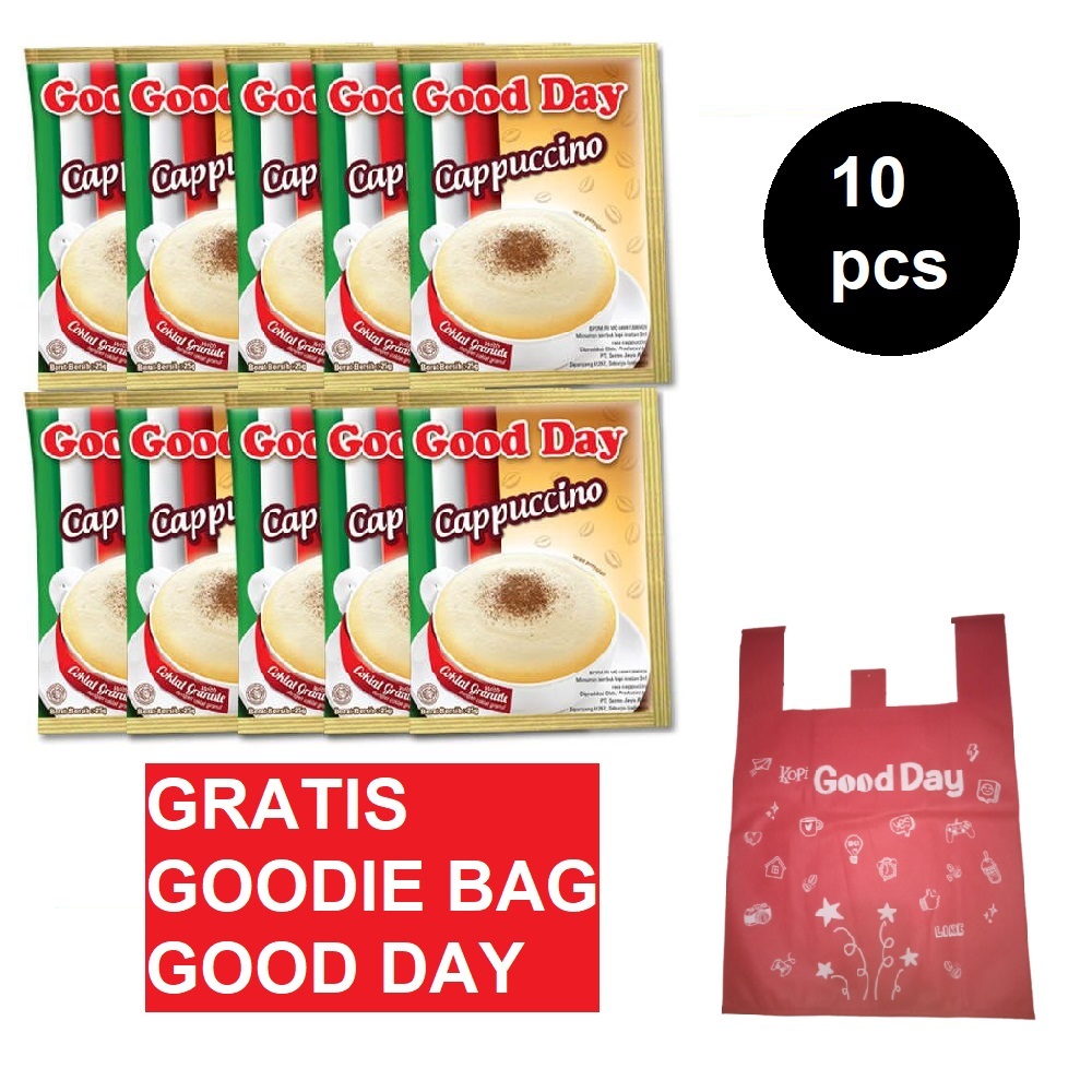 

(FREE GOODIE BAG) GOOD DAY CAPPUCCINO Renceng 10 sachet