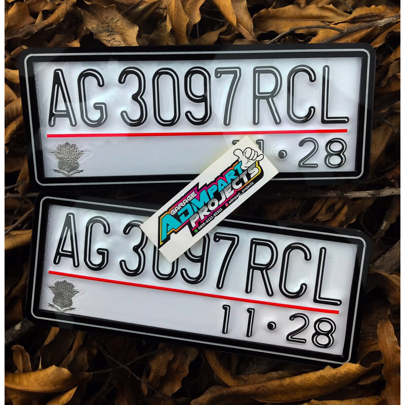 PLAT MOTOR WARNA PUTIH//PLAT MOTOR BAUT TANAM//PLAT MOTOR MIKA PUTIH