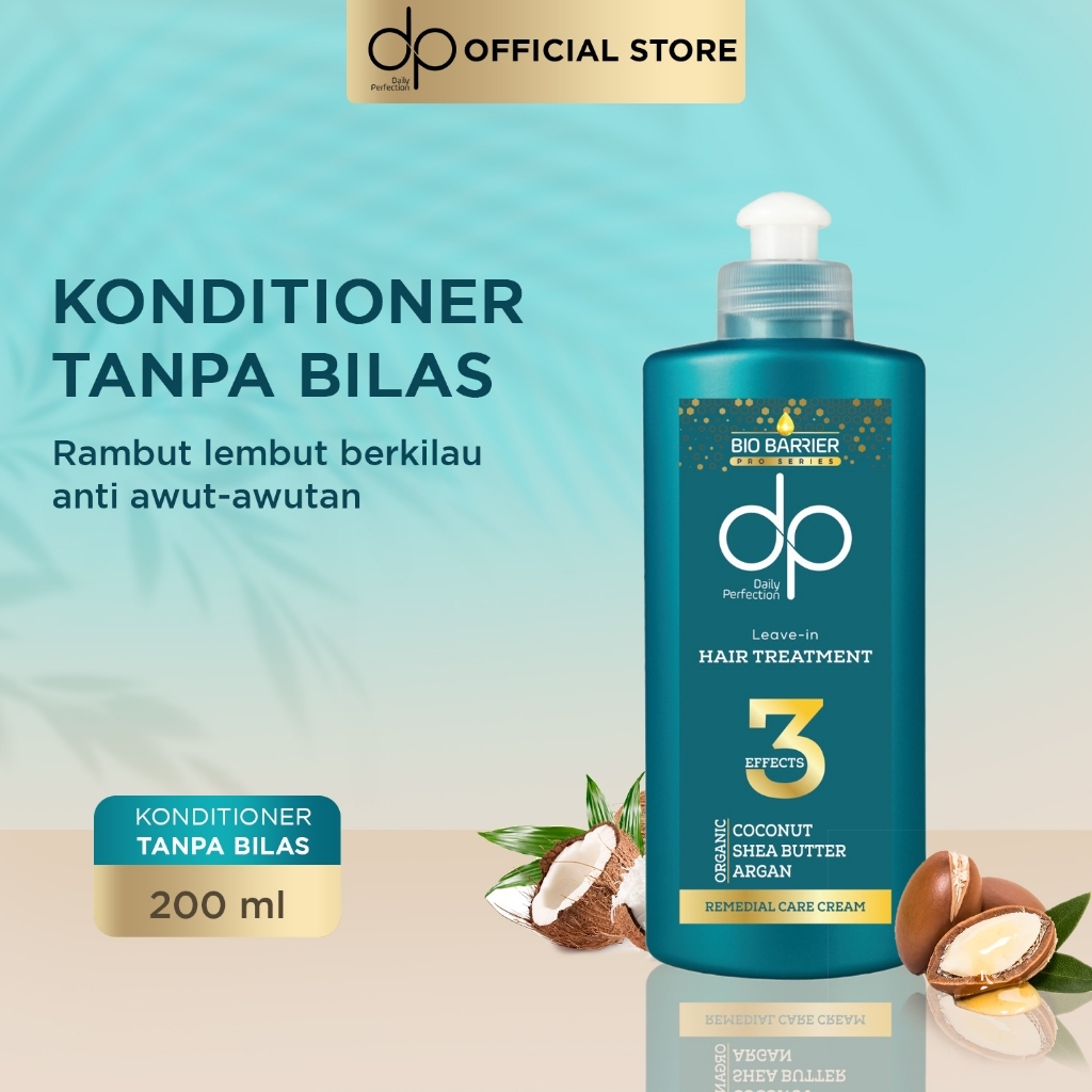 DP Daily Perfection Bio Barrier Leave In Hair Treatment 200 ml - Salt Free Konditioner Bebas Garam K