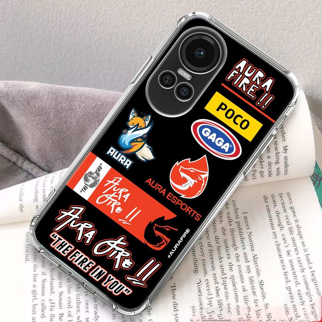 Softcase OPPO RENO 10 PRO 5G - Clear Case  MOTIF  ( ESPORT ) - Anticrack - Case Bening - Softcase Hp