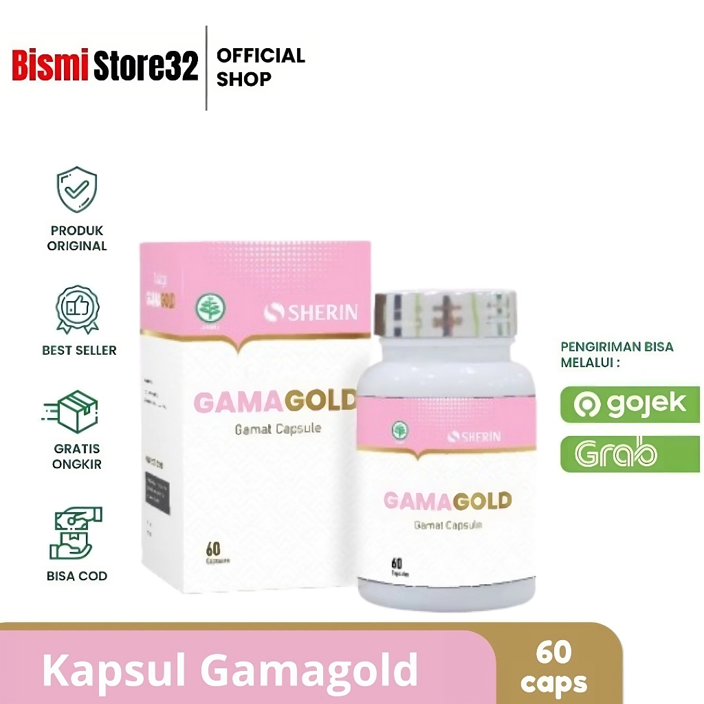 GAMAGOLD - Suplemen Kecantikan Mencerahkan Wajah Serta Menghilangkan Flek Hitam Original 60 Kapsul