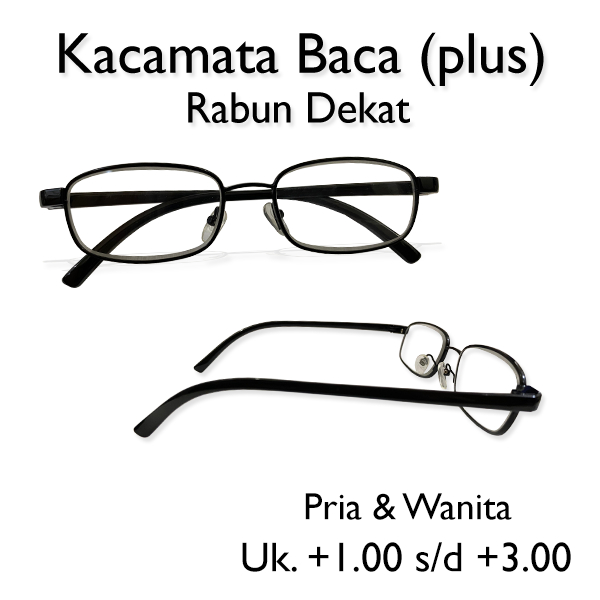 Kacamata Plus Bingkai Besi Untuk Baca Jarak Dekat Ukuran +1.00 sampai +3.00 Kacamata Baca Frame Keci