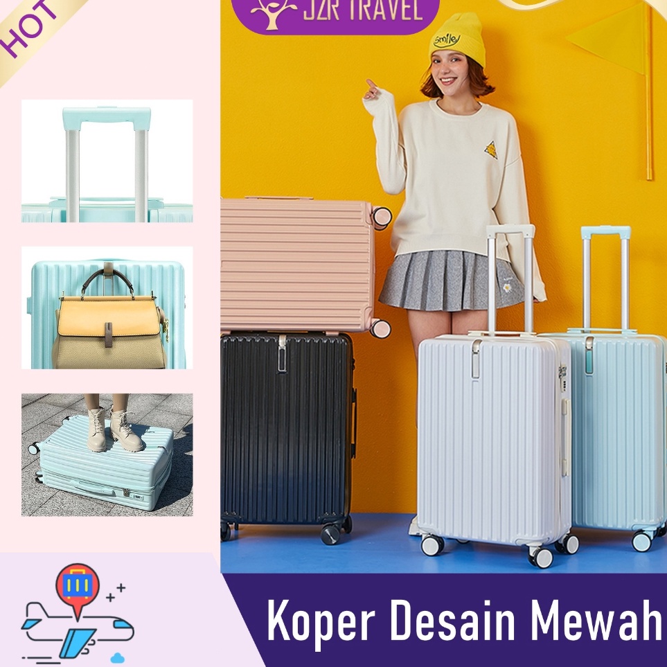 Super Promo JZR Jerman PC Koper 24 Inch - Koper Bagasi Travel Polo Anak Perempuan 20 Inc Kabin 22 in