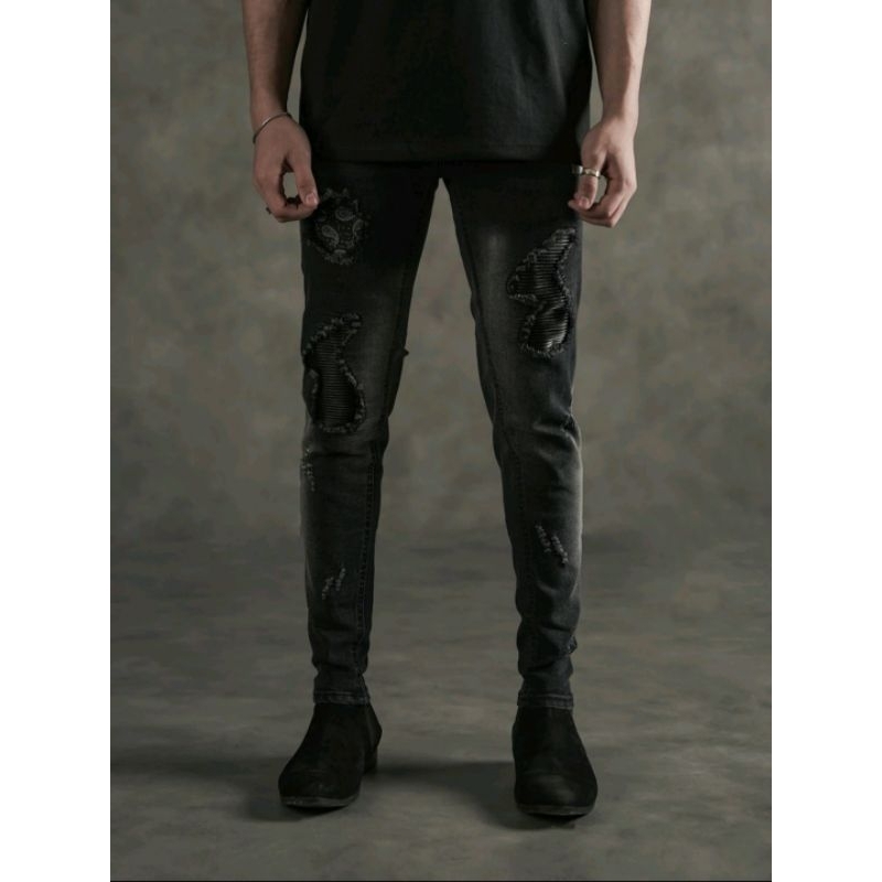 UPRISE COBRA BLACK LEATHER BIKER | SIZE 30 | ORIGINAL