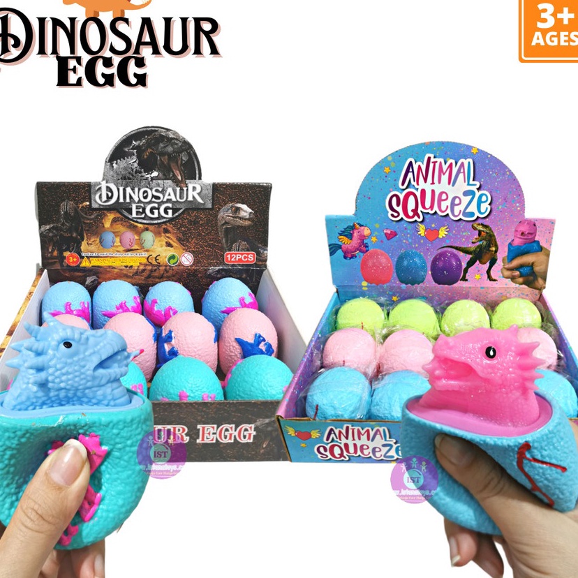 Terbaru ID Mainan Anak POP UP Dinosaur Egg / Telur Dinosaur Karet