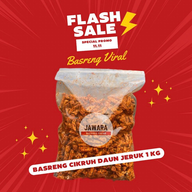 

[KODE PQYDS] (FLASH SALE) BASRENG JAWARA VIRAL 1KG