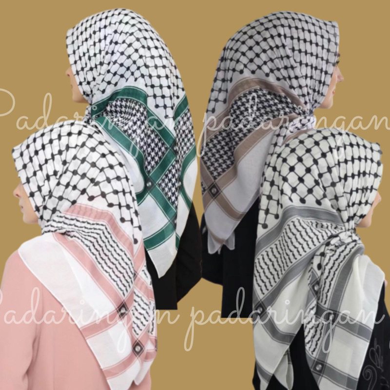 hijab Turki sorban | hijab segi empat motif sorban | hijab motif sorban  | hijab palestina | jilban 
