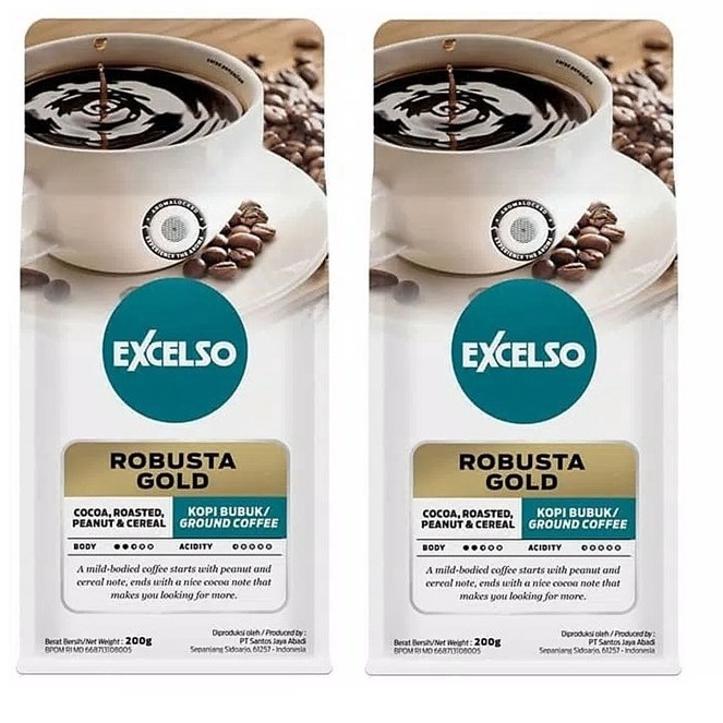 

[KODE JRIGY] Excelso Kopi Robusta Gold 200 gr x 2