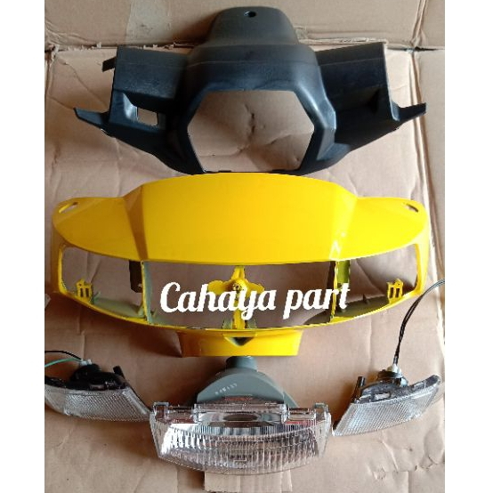 BATOK TOTOK DEPAN BELAKANG SET LAMPU SUZUKI TORNADO SHOGUN LAMA/SHOGUN KEBO WARNA KUNING/Cover Lampu