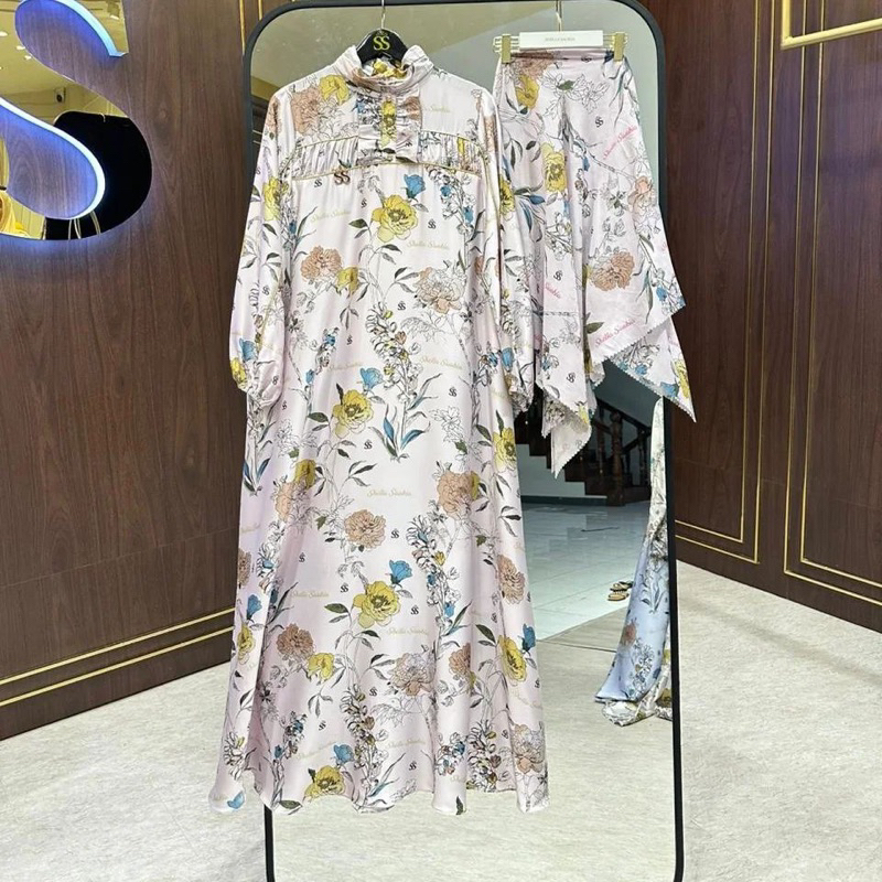 gamis printing SS ada hijab