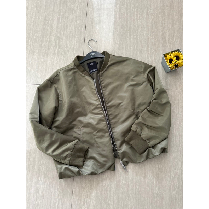 (NEW) AZUL - JAKET BOMBER HIJAU WANITA KOREAN / OUTER WANITA OLIVE GREEN
