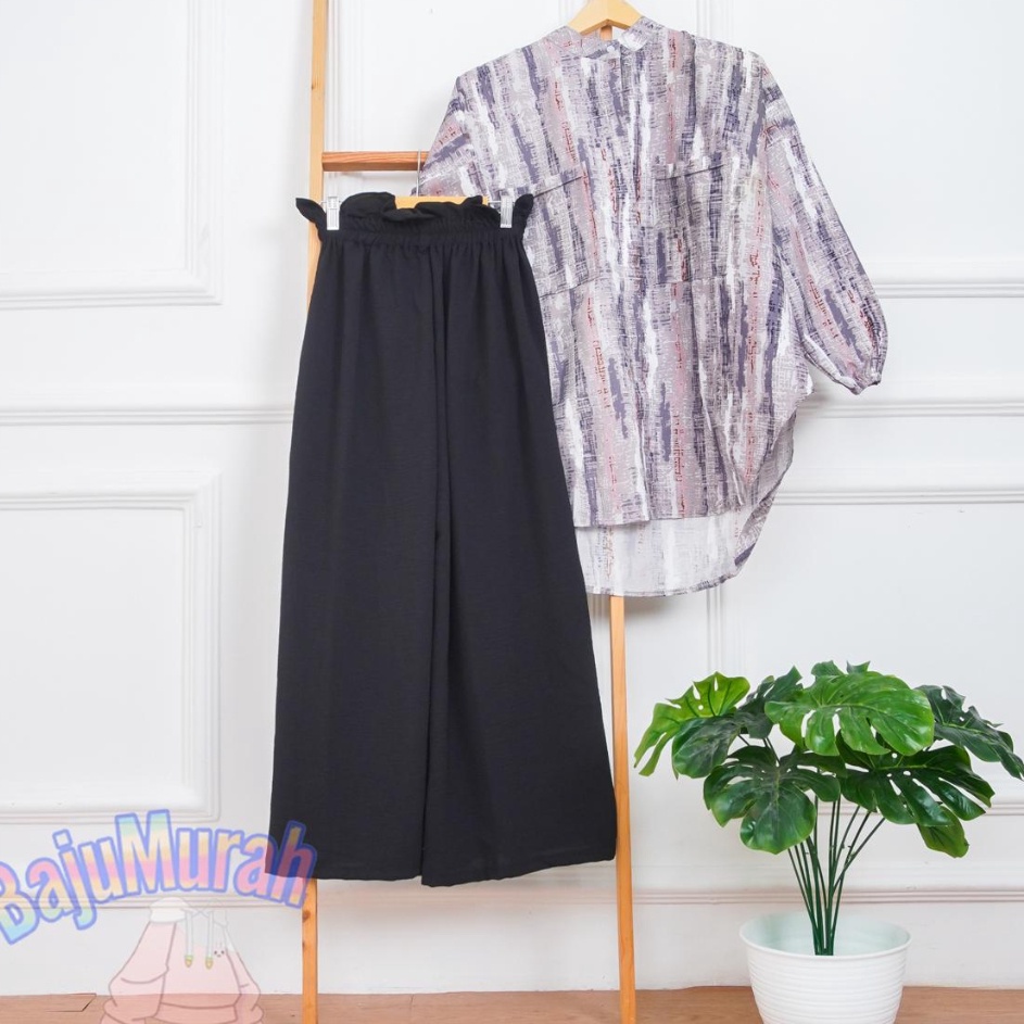 Best Product NAJWA - ONE SET WANITA TIARA TUNIK CELANA CRINGKLE