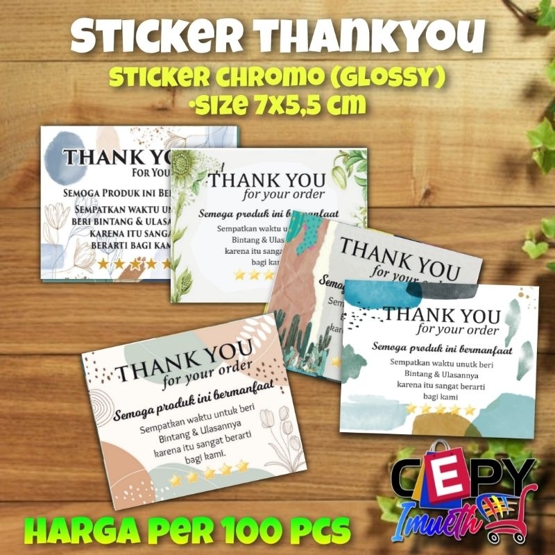 

(100 PCS) STIKER PENGIRIMAN/STIKER THANK YOU /STIKER PENGIRIMAN OLSHOP MURAH