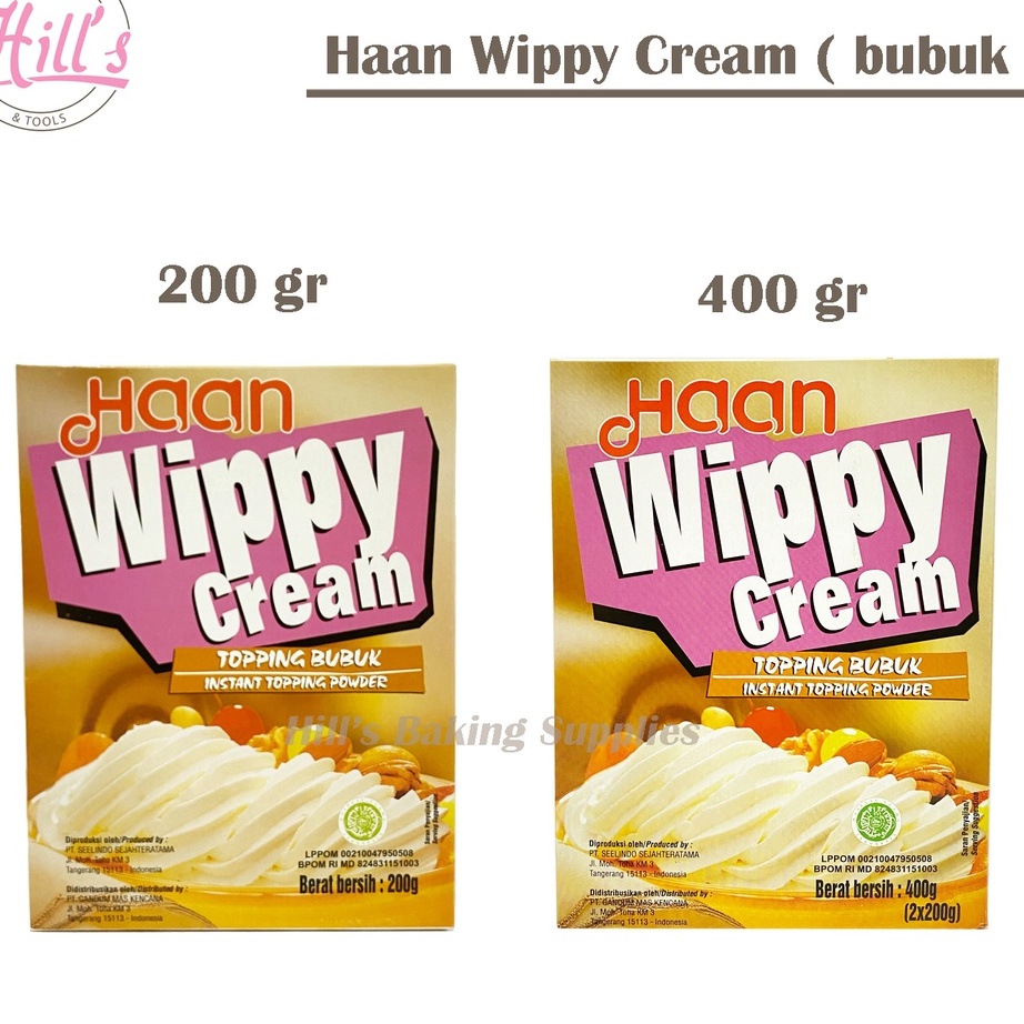 

Kirim Langsung PROMO MURAH !!! HAAN WIPPY CREAM 200GR DAN 400GR / WHIPPING CREAM BUBUK ( isi 200gr x 2 sachet ) / WIPPING CREAM / TEPUNG WHIP KRIM 200 400 GR Produk