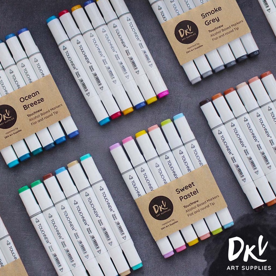 

Ready stock Touchfive Touchnew Twin Marker Spidol 6 Warna Kulit Skin / Pastel / Earth / Blue / Grey Colors