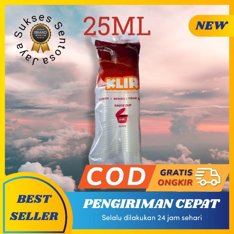 Jaya - Cup Saos Sambal Ukuran 25ml - Klir Thinwall Sauce 25ml
