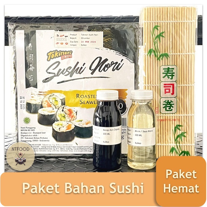 

Terl4ris Paket Sushi Nori Tokinori Rumput Laut Kering Halal [260]