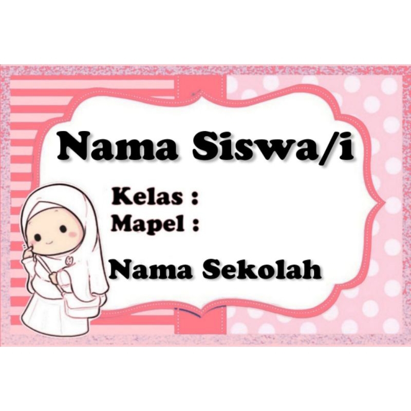 

STIKER LABEL BUKU SEKOLAH MOTIF HIJAB PINK I