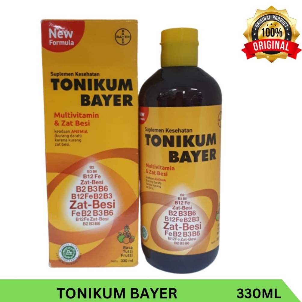 

Mur4h TONIKUM BAYER 330 ML - PENAMBAH DARAH - UNTUK MENGATASI LEMAS/MENGATASI PUSING DAN LELAH Stock Terupdate