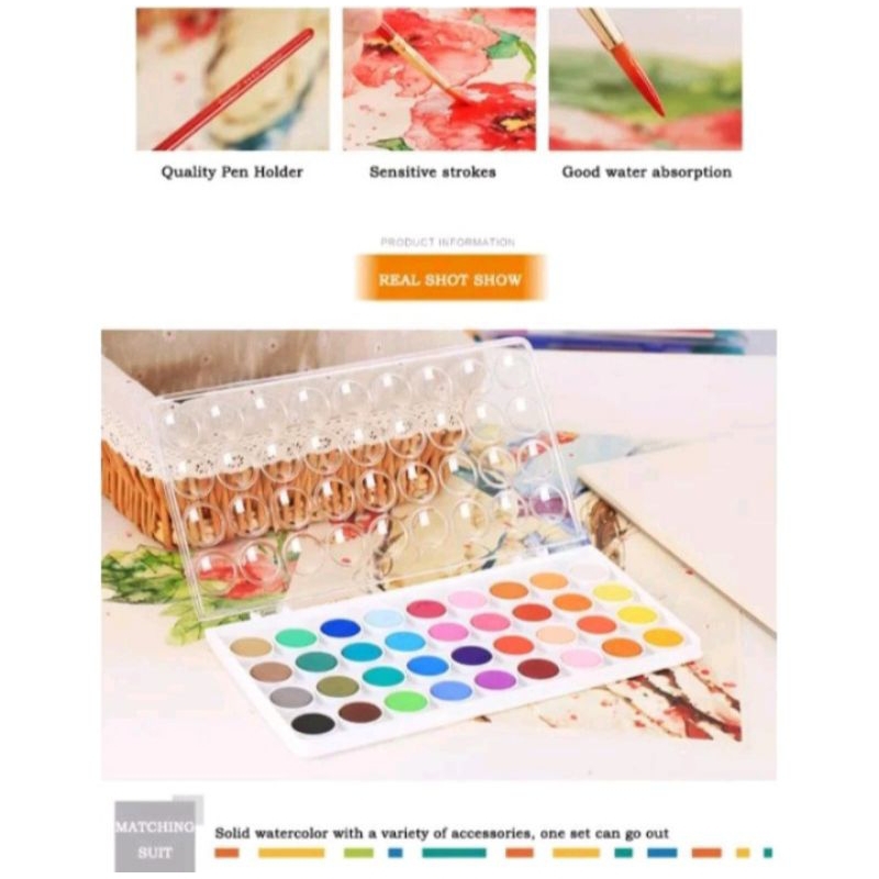 

Giorgione Watercolor Cakes 36 set with Brush