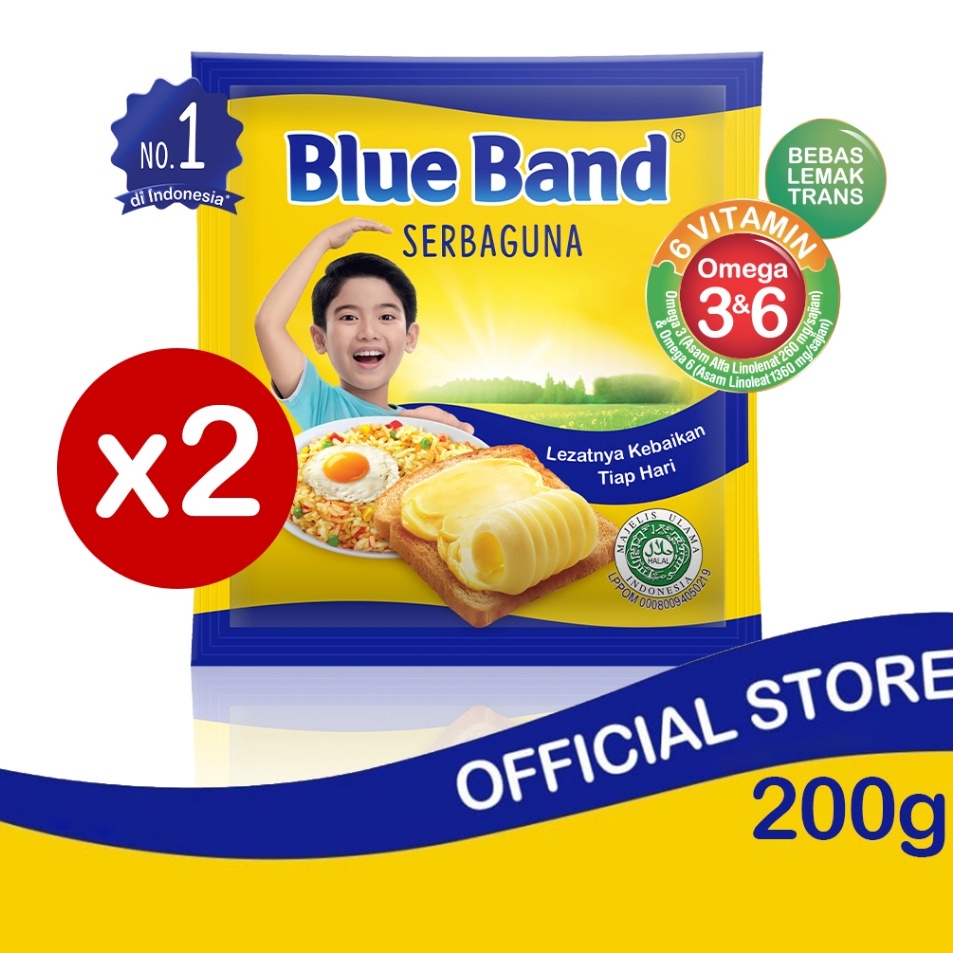 

[KODE YAYQB] Blue Band Serbaguna Margarin Masak (2 x 200 gr)