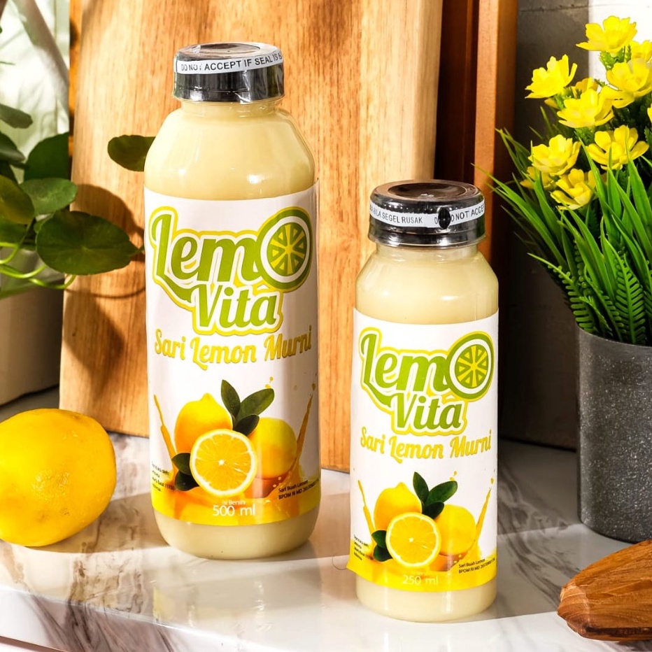 

[KODE IQNAP] BPOM PAKET 1 Liter Lemovita Fresh Sari Lemon Jus Lemon Halal