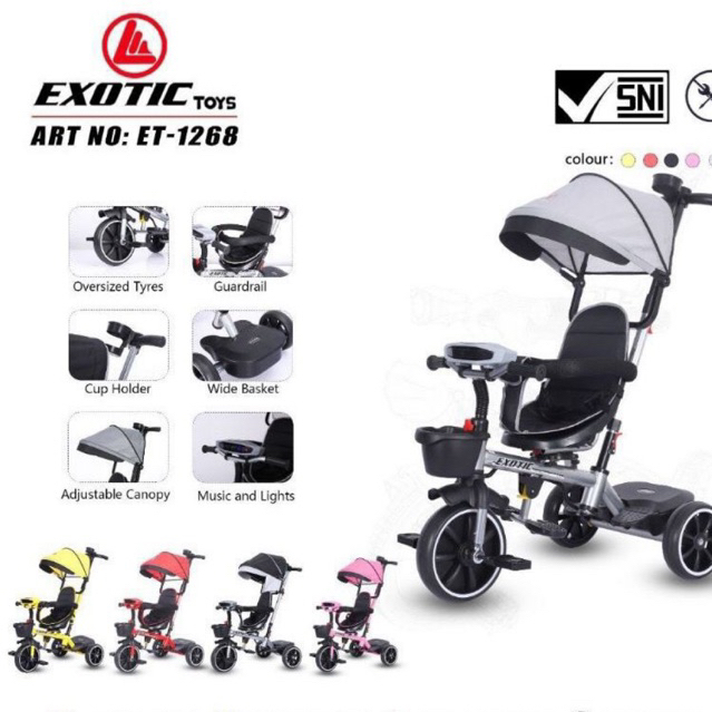SEPEDA ANAK RODA TIGA EXOTIC ET1268 / ET 1268 / ET1262 / ET 1262 / ET2251 / ET 2251